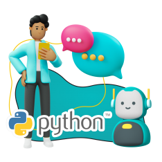 Умный чат-бот на Python - КИБЕРшкола программирования для детей, компьютерные курсы для школьников, начинающих и подростков - KIBERone г. Ногинск
