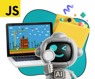 Язык программирования JavaScript + AI. Проектное обучение + геймификация + AI-помощники - КИБЕРшкола программирования для детей, компьютерные курсы для школьников, начинающих и подростков - KIBERone г. Ногинск